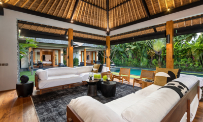 Villa Wolfe Lounge Area with Pool View | Seminyak, Bali