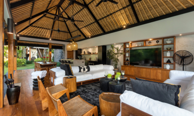 Villa Wolfe Living and Dining Area with TV | Seminyak, Bali