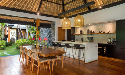 Villa Wolfe Kitchen and Dining Area with View | Seminyak, Bali