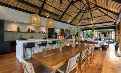 Villa Wolfe Living Kitchen and Dining Area with View | Seminyak, Bali