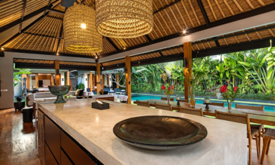 Villa Wolfe Kitchen with Hanging Lamps | Seminyak, Bali