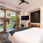 Villa Wolfe Bedroom Three with TV and View | Seminyak, Bali