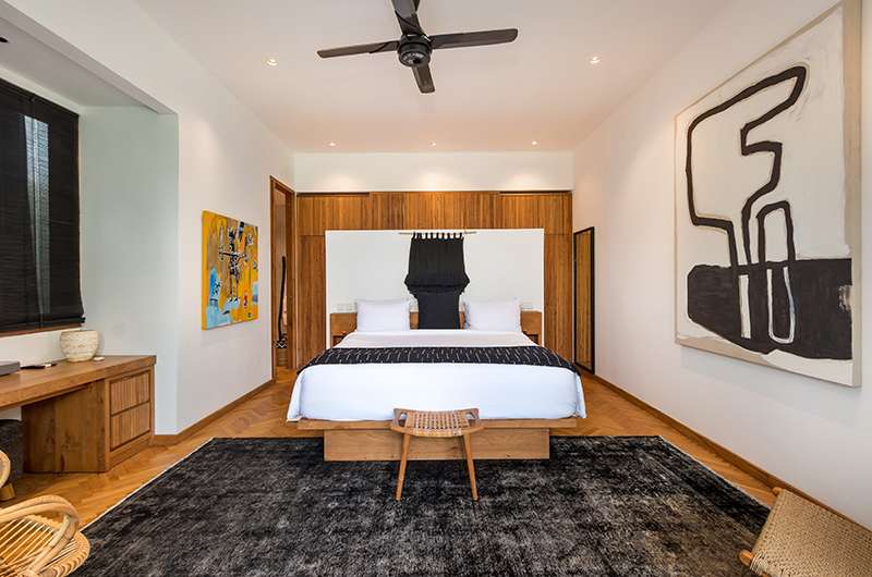 Villa Wolfe Bedroom Three with Wooden Floor | Seminyak, Bali