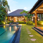 Villa Wolfe Gardens and Pool at Night | Seminyak, Bali