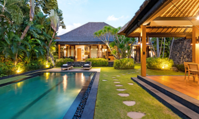 Villa Wolfe Gardens and Pool at Night | Seminyak, Bali