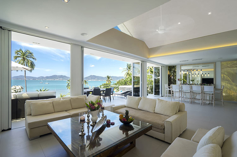 Villa Nirvana Panwa Living Area with Sea View | Cape Panwa, Phuket