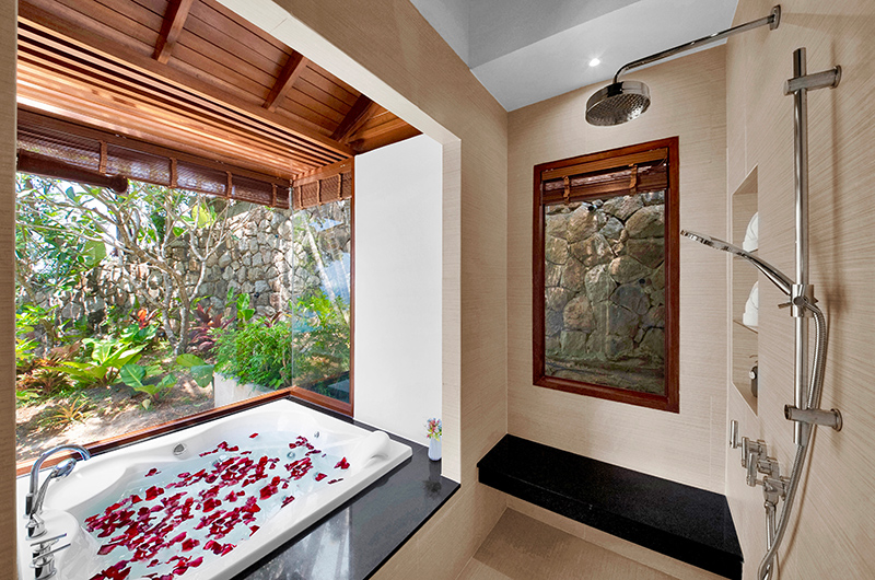 Villa Varya Master Bathroom One with Bathtub and Shower | Kamala, Phuket