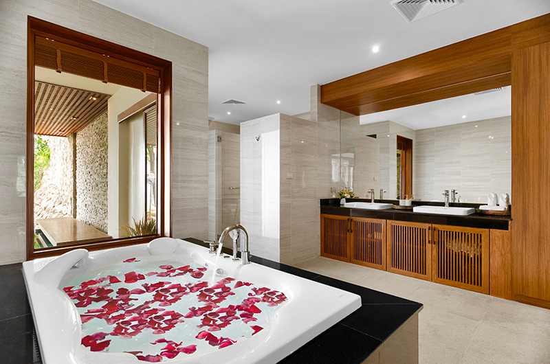 Villa Varya Guest Bathroom Five with Romantic Bathtub Set Up | Kamala, Phuket