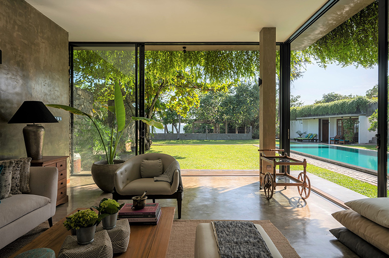 Tranquil Waters Living Area with Pool View | Negombo, Sri Lanka