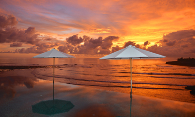 Villa Bahagia Pool with Sea View at Night | Nusa Lembongan, Bali
