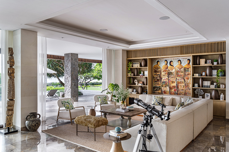 Villa Candani Indoor Living Area with View | Gianyar, Bali