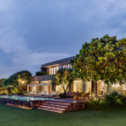 Villa Candani Gardens and Pool at Night | Gianyar, Bali