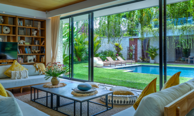 Villa Pantai Indah Indoor Living Area with Pool View | Canggu, Bali