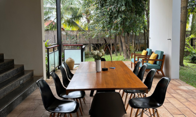 Rose Apple Residence Dining Area with Garden View | Siem Reap, Cambodia