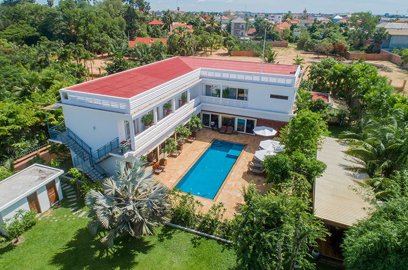 Villa Leakhena Gardens and Pool from Top | Siem Reap, Cambodia
