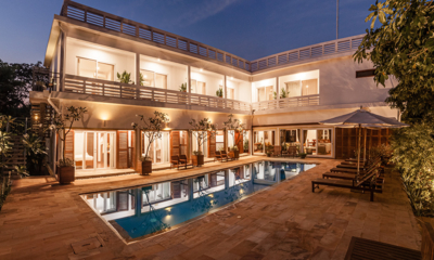 Villa Leakhena Outdoor Area at Night | Siem Reap, Cambodia