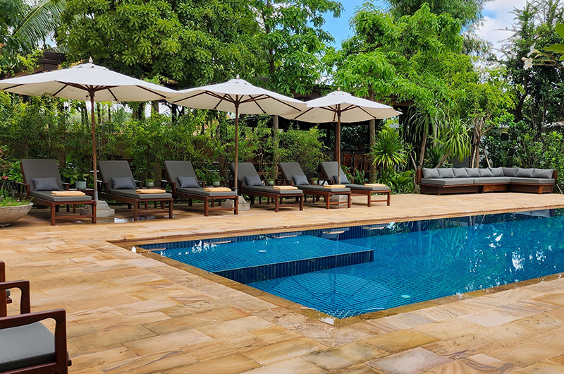 Villa Leakhena Pool Side Loungers | Siem Reap, Cambodia