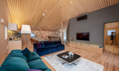 Foxwood B Indoor Living Area with TV | Niseko, Japan