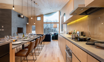 Foxwood B Kitchen and Dining Area with View | Niseko, Japan