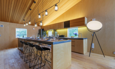 Foxwood E Kitchen and Dining Area with Hanging Lights | Niseko, Japan