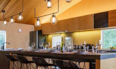 Foxwood E Dining Area with Hanging Lamps | Niseko, Japan