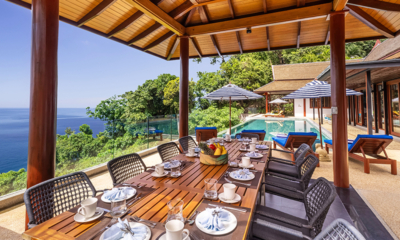 Villa Varya Pool Side Dining Area with Sea View | Kamala, Phuket