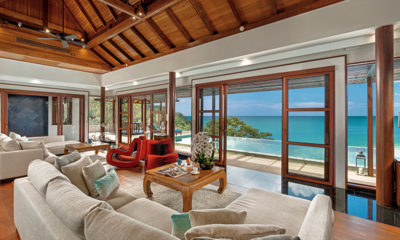Villa Varya Living Room with Pool and Sea View | Kamala, Phuket