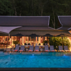 Villa Baan Phu Prana Pool Side Loungers at Night | Surin, Phuket