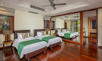 Villa Horizon Guest Bedroom One with Twin Beds and Mirror | Kamala, Phuket