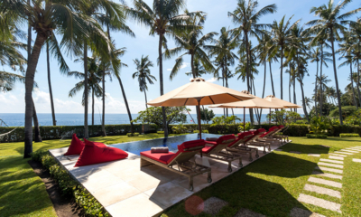 Villa Pantai Kubu Pool Side Seating Area with Sea View | Tulamben, Bali