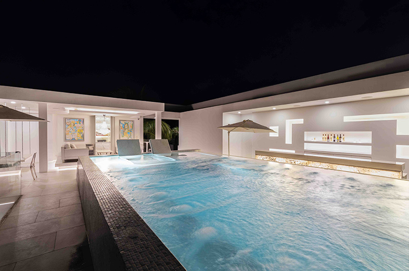 Palm Villa Pool at Night | Chiang Mai, Thailand