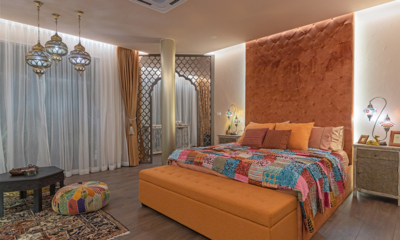 Palm Villa Bedroom with Side Lamps | Chiang Mai, Thailand