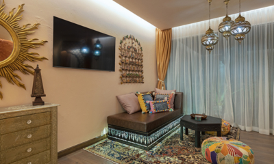 Palm Villa Bedroom with TV and Lounge Area | Chiang Mai, Thailand