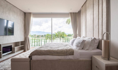 Palm Villa Bedroom One with TV and View | Chiang Mai, Thailand