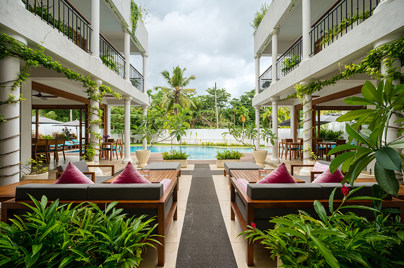 Ginger Palm Villa Pool Side Seating Area | Dickwella, Sri Lanka