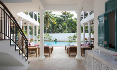 Ginger Palm Villa Living Area with Up Stairs | Dickwella, Sri Lanka