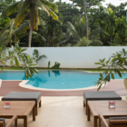 Ginger Palm Villa Open Plan Seating Area by Pool | Dickwella, Sri Lanka