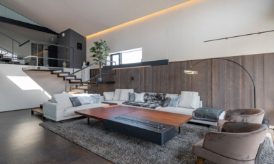 Meikeikyo Hanazono Living Area with Side Lamp | Hanazono, Niseko