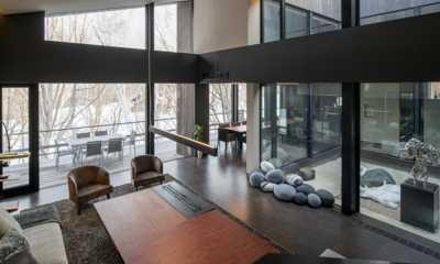 Meikeikyo Hanazono Living Area with Snow View | Hanazono, Niseko