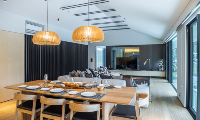 Iori Niseko Living and Dining Area with Wooden Floor | West Hirafu, Niseko