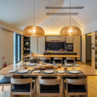 Iori Niseko Dining Area with Hanging Lamps | West Hirafu, Niseko