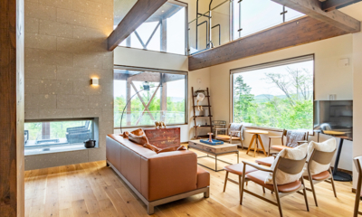 Sanga House Niseko Living Area with TV and Wooden Floor | East Hirafu, Niseko