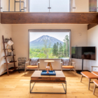 Sanga House Niseko Living Area with TV and Mountain View | East Hirafu, Niseko