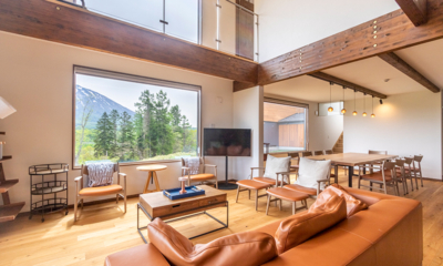 Sanga House Niseko Living Area with TV and View | East Hirafu, Niseko