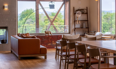Sanga House Niseko Living and Dining Area with Hanging Lamps | East Hirafu, Niseko