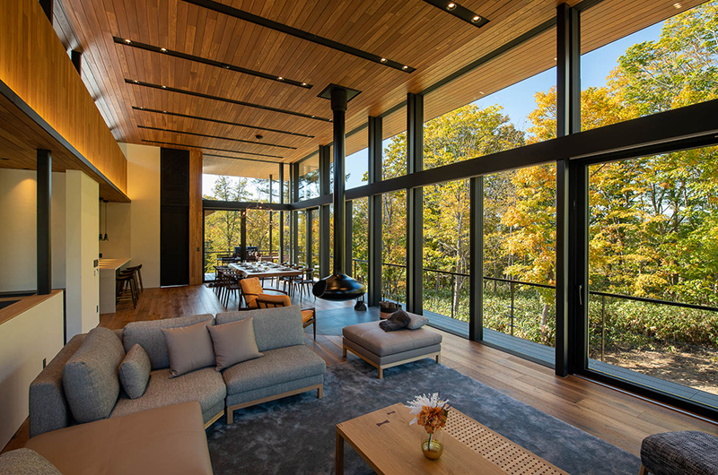Sena Indoor Living and Dining Area with View | Hirafu, Niseko