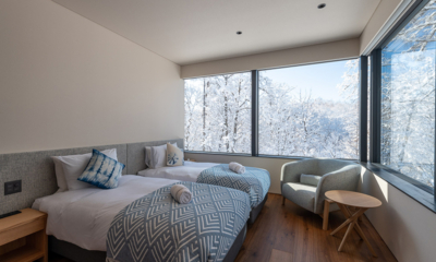 Sena Bedroom with Twin Beds and Snow View | Hirafu, Niseko