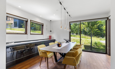 Rusutsu Chalets Altair Kitchen and Dining Area with View | Rusutsu, Japan