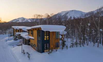 Rusutsu Chalets Sirius Chalet 2 Exterior with Snow | Rusutsu, Japan