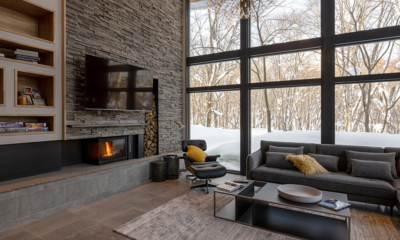 Rusutsu Chalets Sirius Chalet 2 Indoor Living Area with Snow View | Rusutsu, Japan